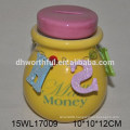 Colorful ceramic money boxes with bowknot money fund